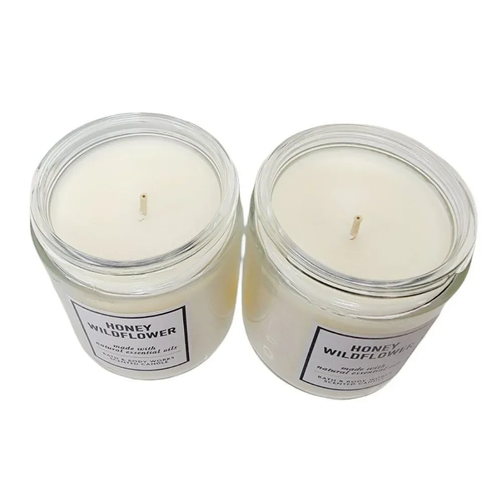 2 Bath & Body Works HONEY WILDFLOWER 1 Wick Medium 7oz Candles NEW - Picture 9 of 11